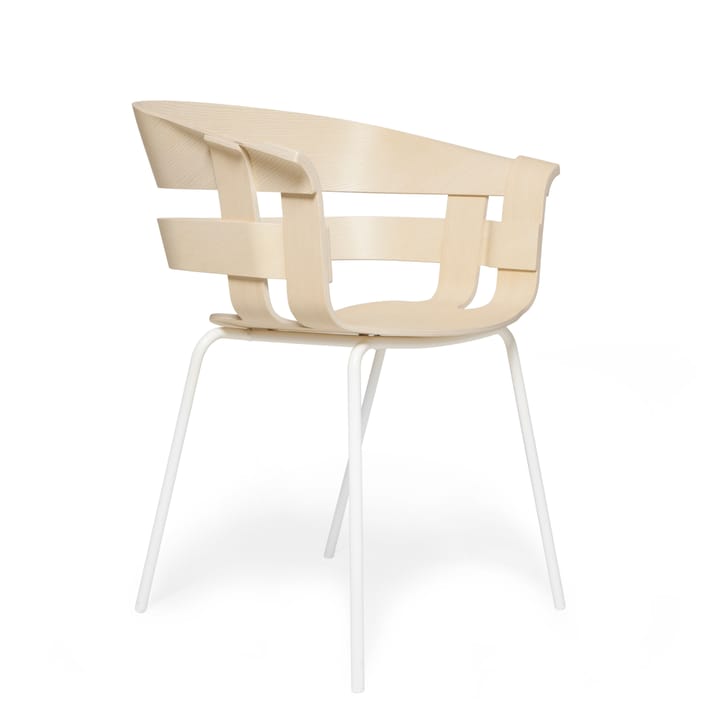 Wick Chair Stuhl - Esche-weiße Metallbeine - Design House Stockholm