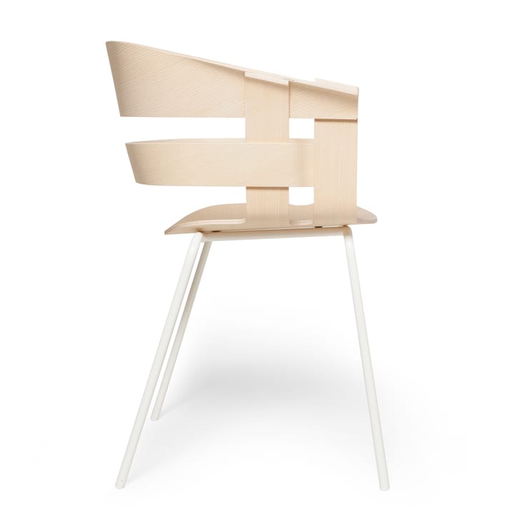 Wick Chair Stuhl - Esche-weiße Metallbeine - Design House Stockholm