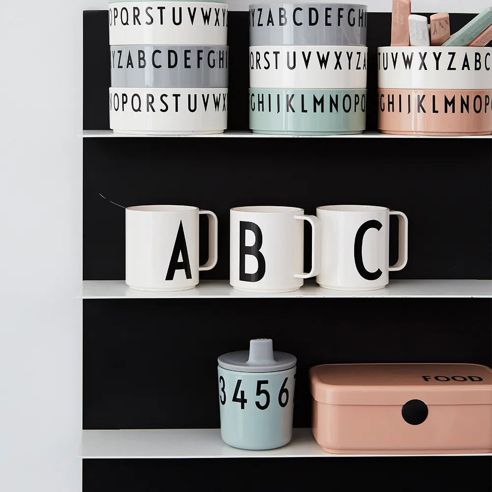 Breakfast Dinner Lunch Schale 3er Pack, Grün Design Letters