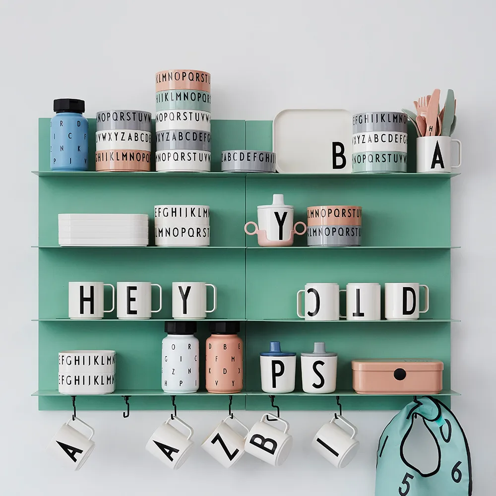 Breakfast Dinner Lunch Schale 3er Pack, Grün Design Letters