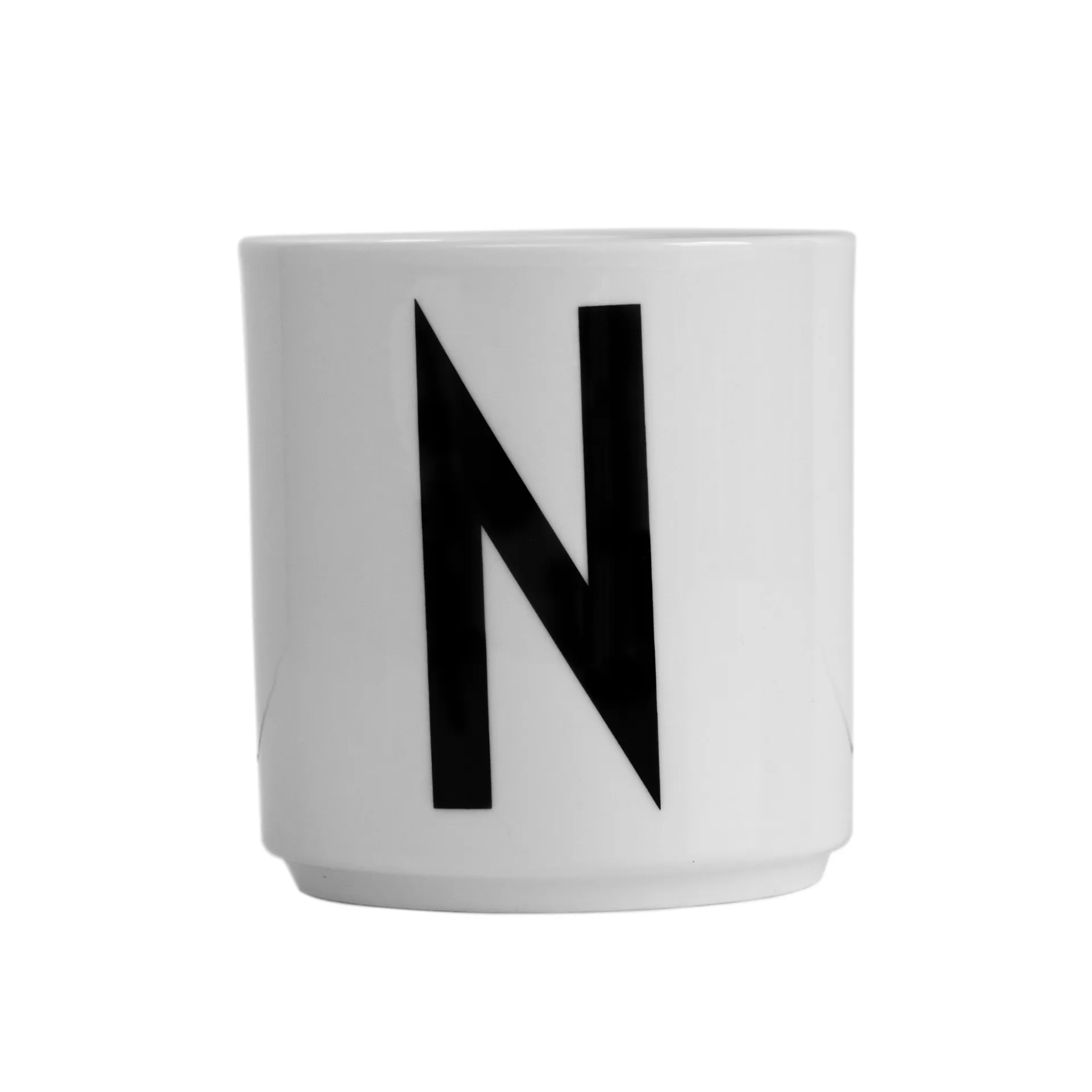 Design Letters Becher weiß, N Design Letters