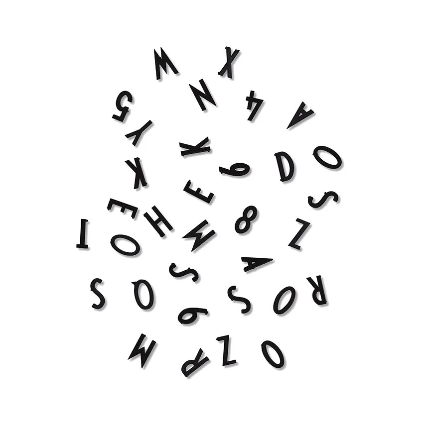 Design Letters Design Letters Buchstabenbox Schwarze Buchstaben