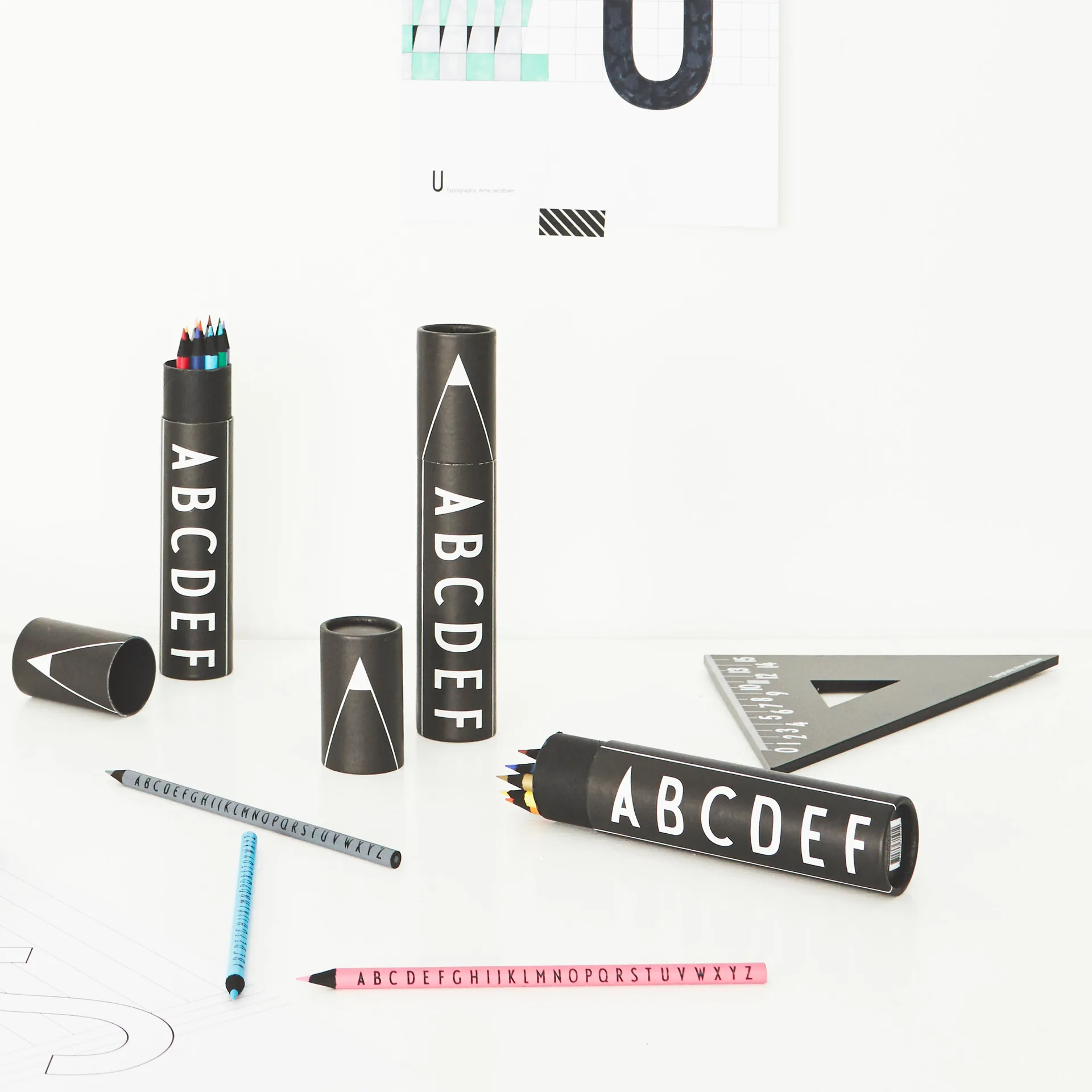 Design Letters Buntstifte, 15er Pack Buchstaben Design Letters
