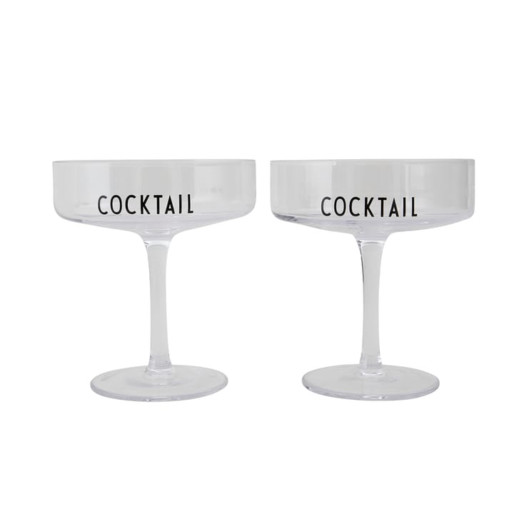 Design Letters Cocktailglas 2er Pack - Klar - Design Letters