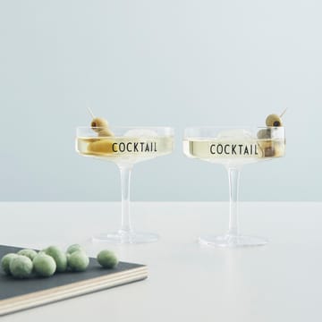 Design Letters Cocktailglas 2er Pack - Klar - Design Letters