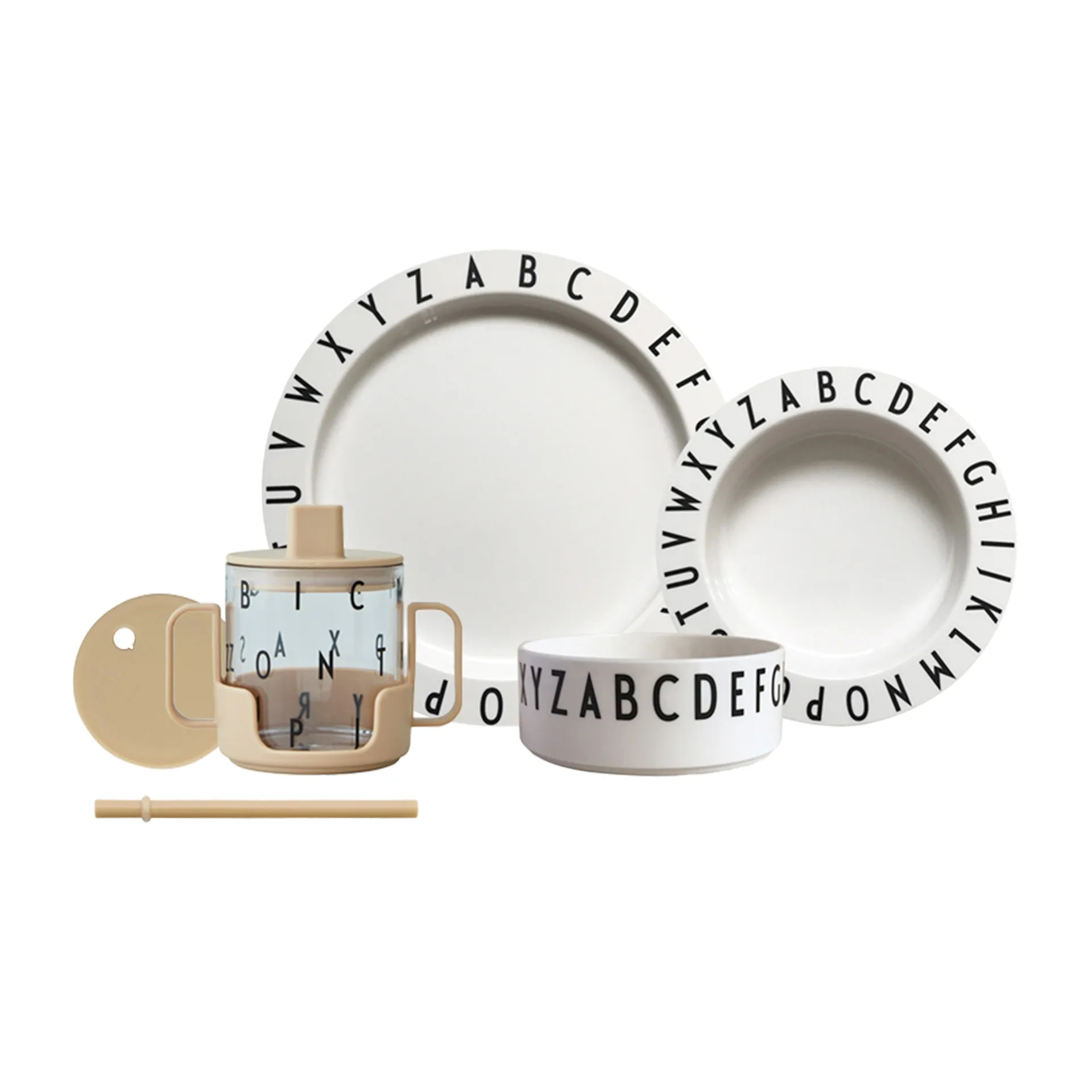 Design Letters Eat & Learn Geschenkset, Beige-white Design Letters