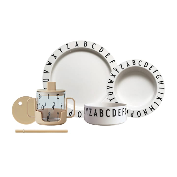 Design Letters Eat & Learn Geschenkset, Beige-white Design Letters
