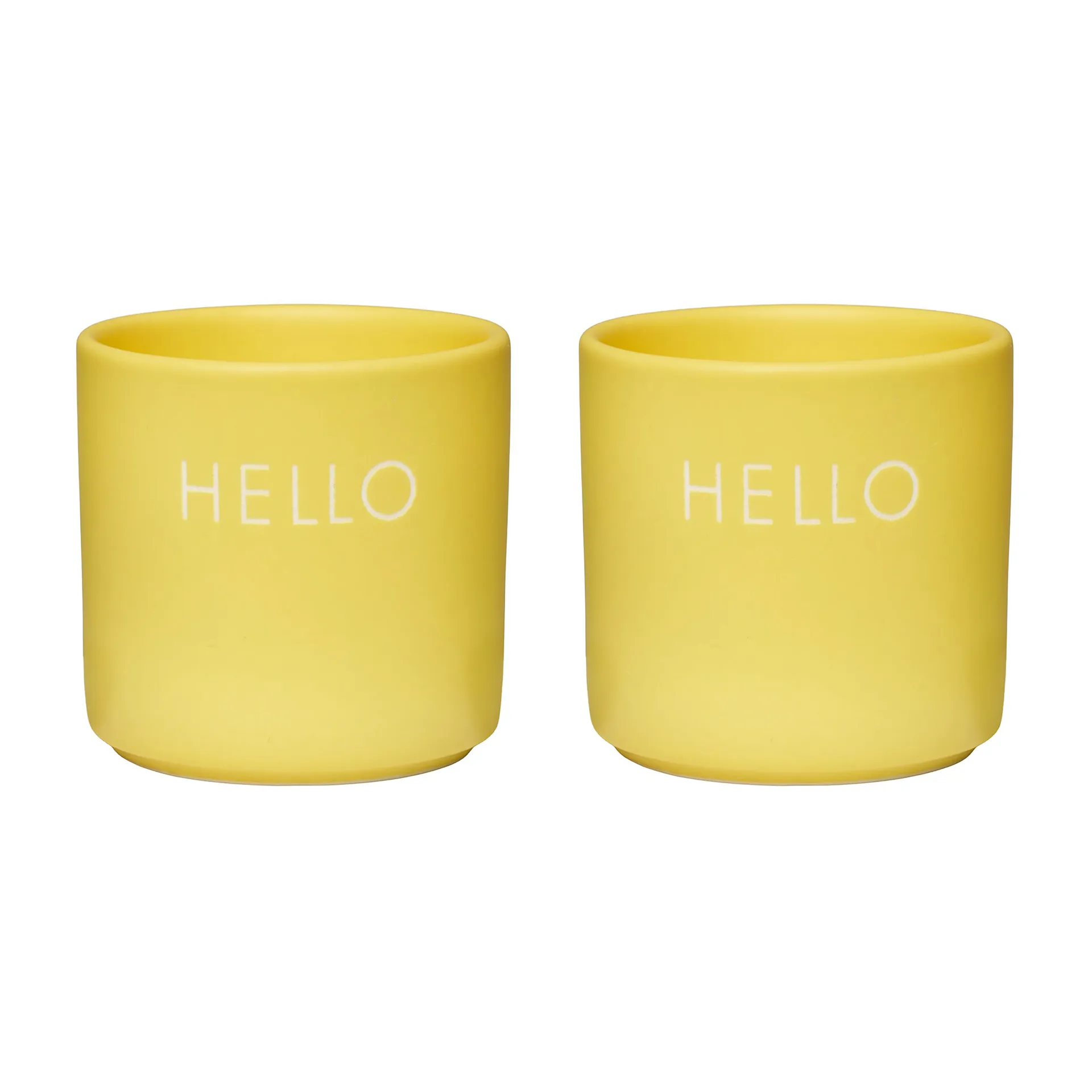 Design Letters Eierbecher 2er Pack, Hello-yellow Design Letters