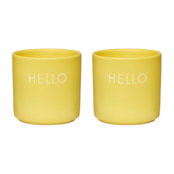 Design Letters Eierbecher 2er Pack - Hello-yellow - Design Letters