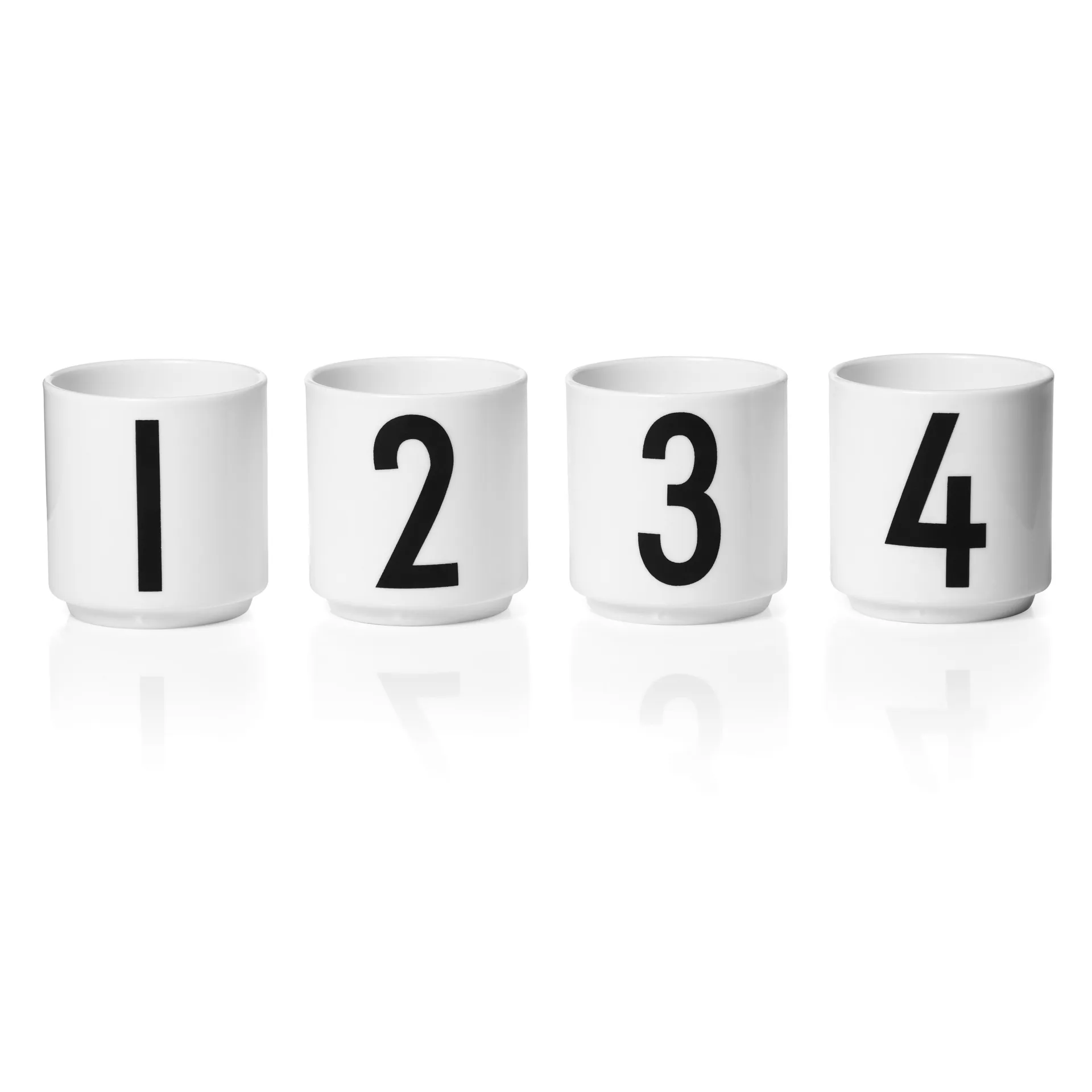 Design Letters Espressobecher 4er Pack, White Design Letters