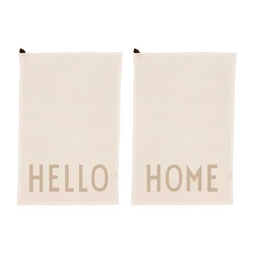 Design Letters Favorit Geschirrtuch 2-teilig - Hello-home-off white - Design Letters