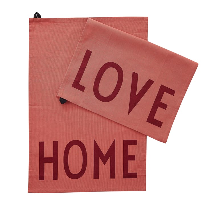 Design Letters Favorit Geschirrtuch 2-teilig - Love-home-terracotta - Design Letters