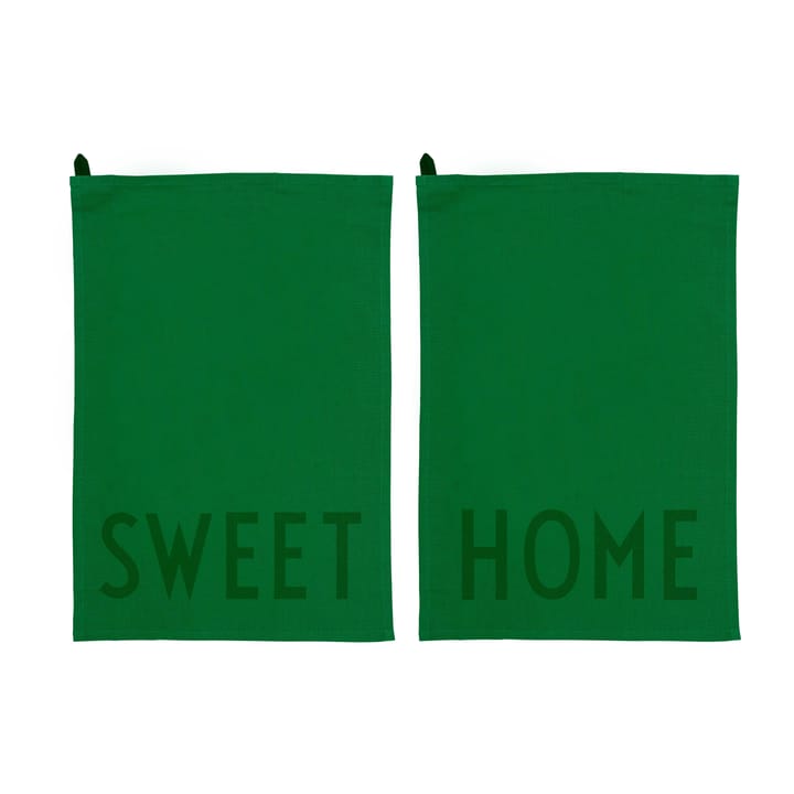 Design Letters Favorit Geschirrtuch 2-teilig - Sweet-home-green - Design Letters