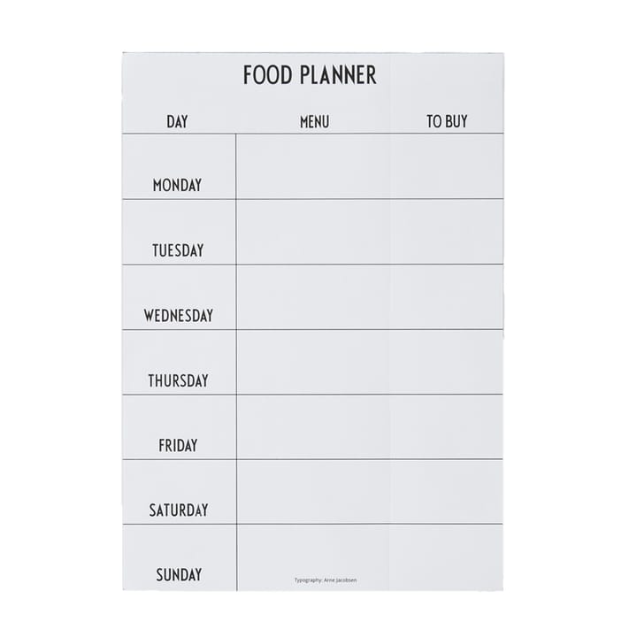 Design Letters Food Planner - Weiß - Design Letters