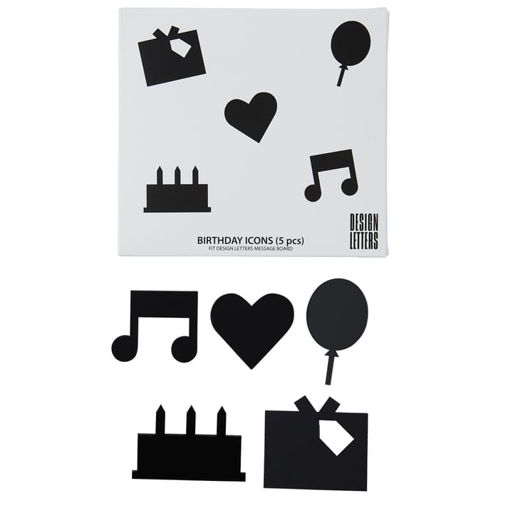 Design Letters Happy Birthday icons - Schwarz - Design Letters