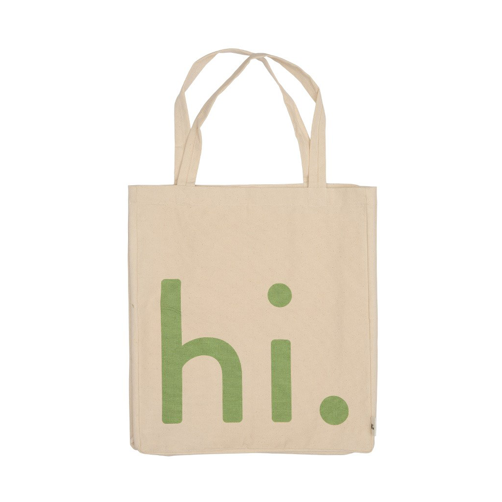 Design Letters hi. Tasche Green-pink | Skandinavisches Design | Aufbewahrungskörbe | Grün