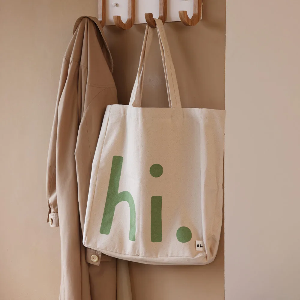 Design Letters hi. Tasche, Green-pink Design Letters