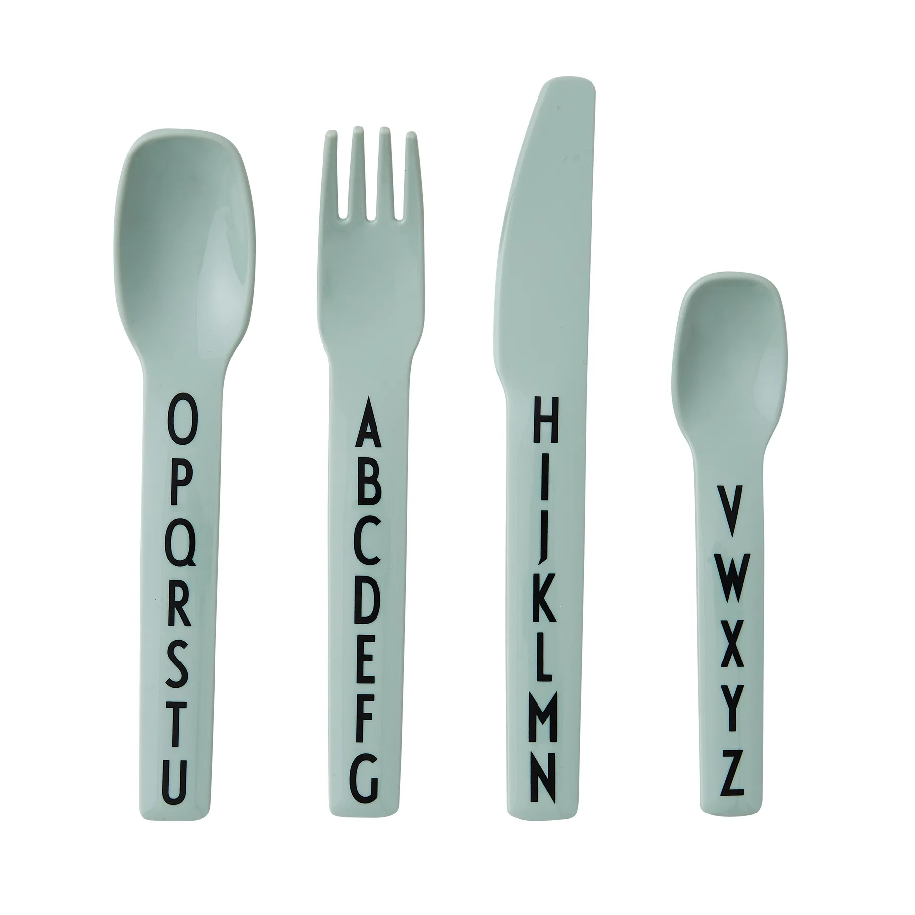 Design Letters Kinderbesteck, Grün Design Letters