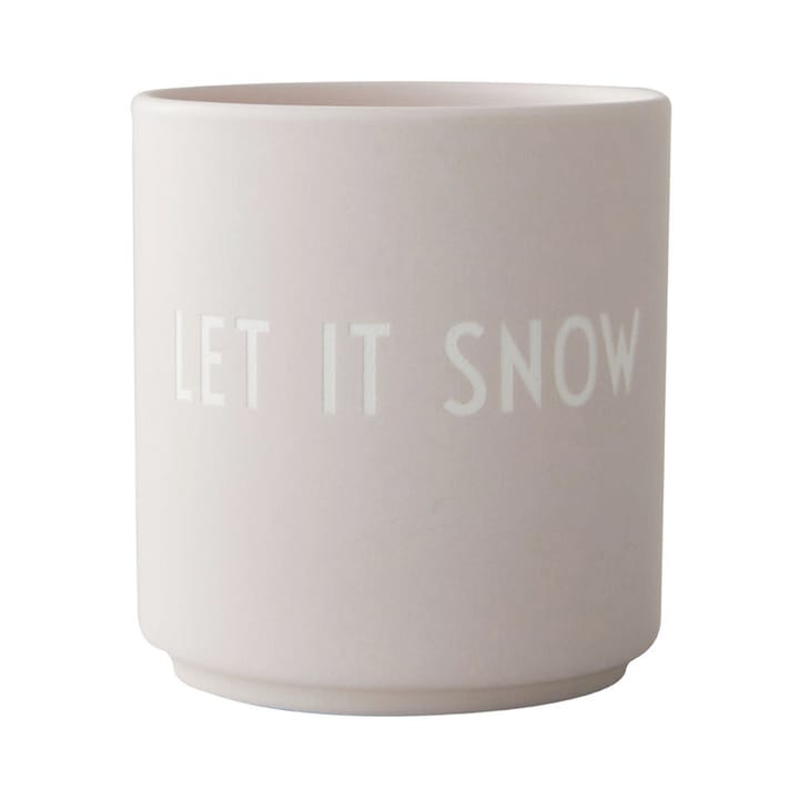 Design Letters Lieblingsbecher 25cl - Let it snow-pastel beige - Design Letters