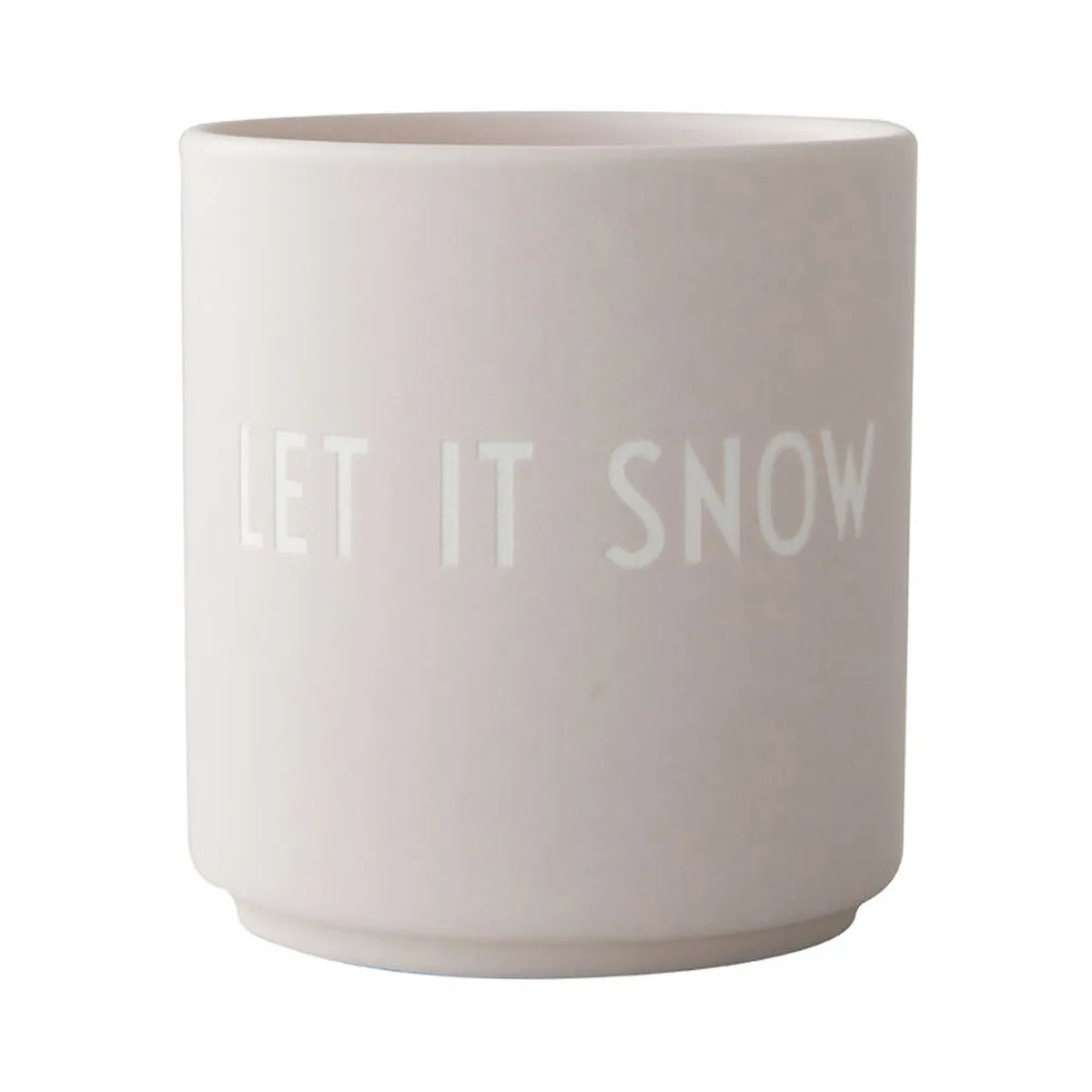 Design Letters Design Letters Lieblingsbecher 25cl Let it snow-pastel beige