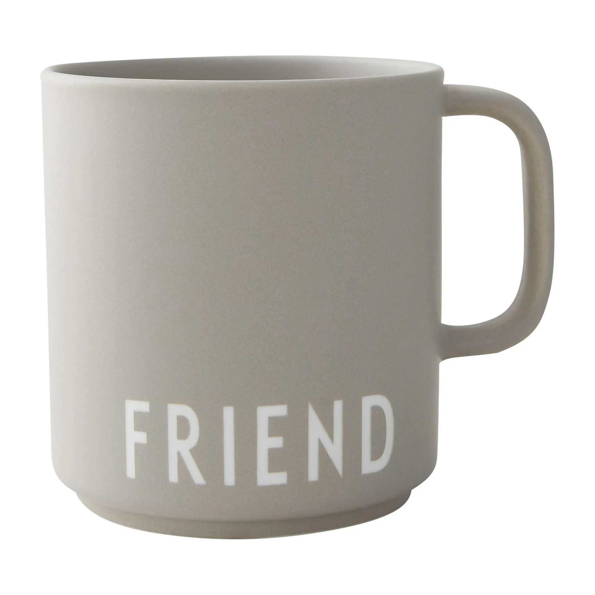 Design Letters Lieblingstasse mit Henkel 25cl, Friend-grey Design Letters