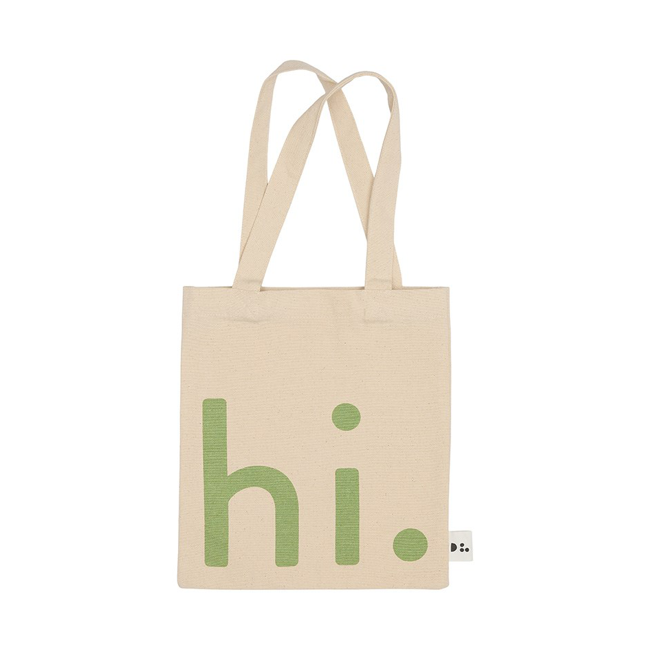 Design Letters Little hi. Tasche Green | Skandinavisches Design | Aufbewahrungskörbe | Grün