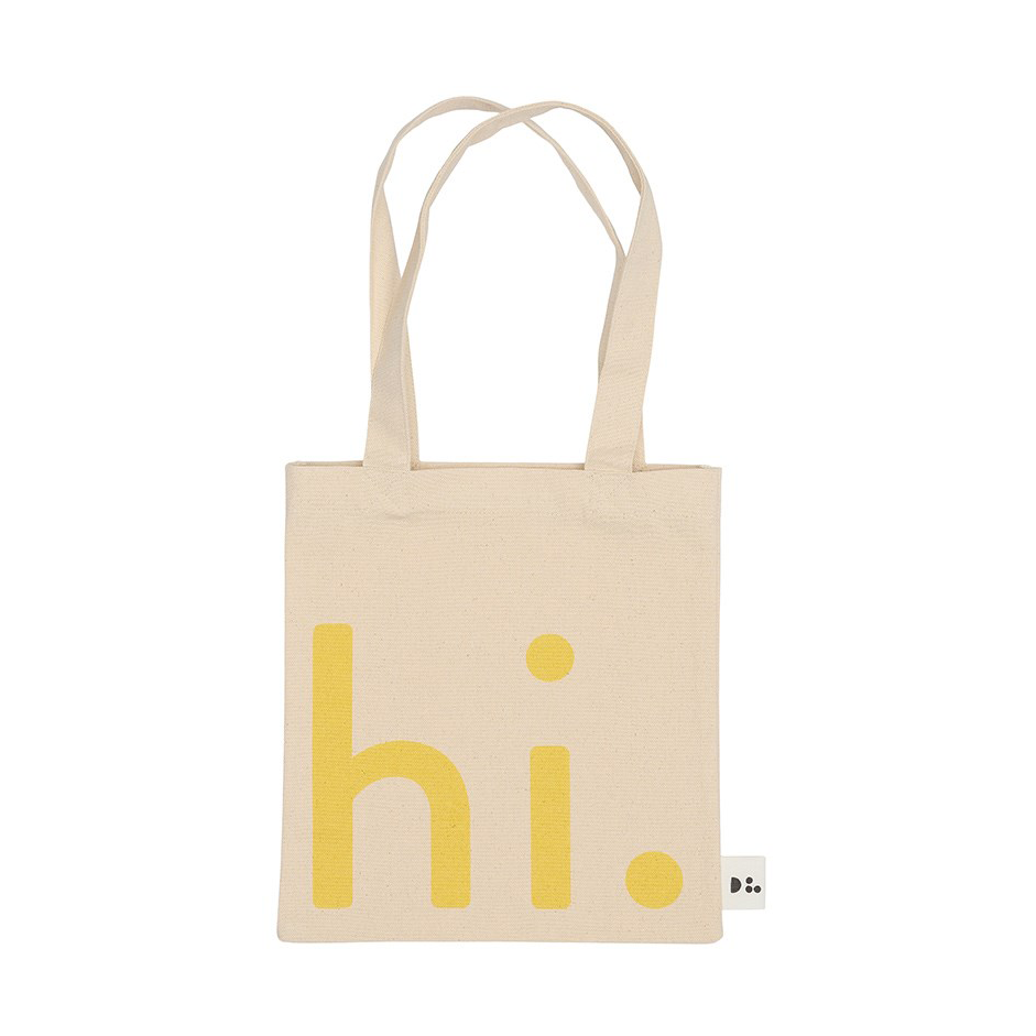 Design Letters Little hi. Tasche Yellow | Skandinavisches Design | Aufbewahrungskörbe | Gelb