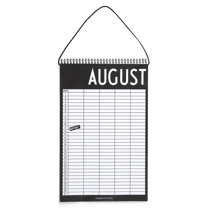 Design Letters Monatskalender - Black - Design Letters