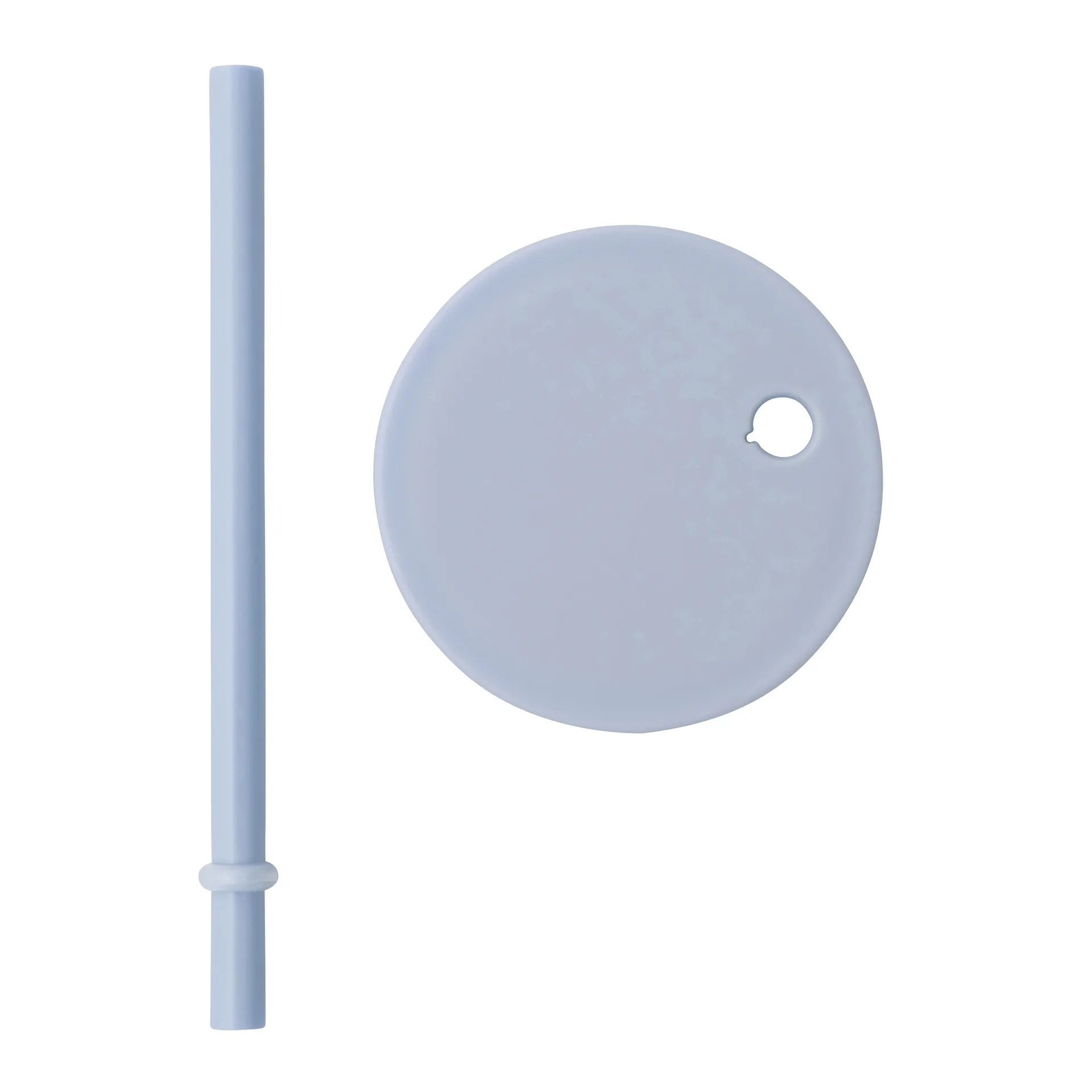 Design Letters Strohhalm mit Deckel, Hellblau Design Letters