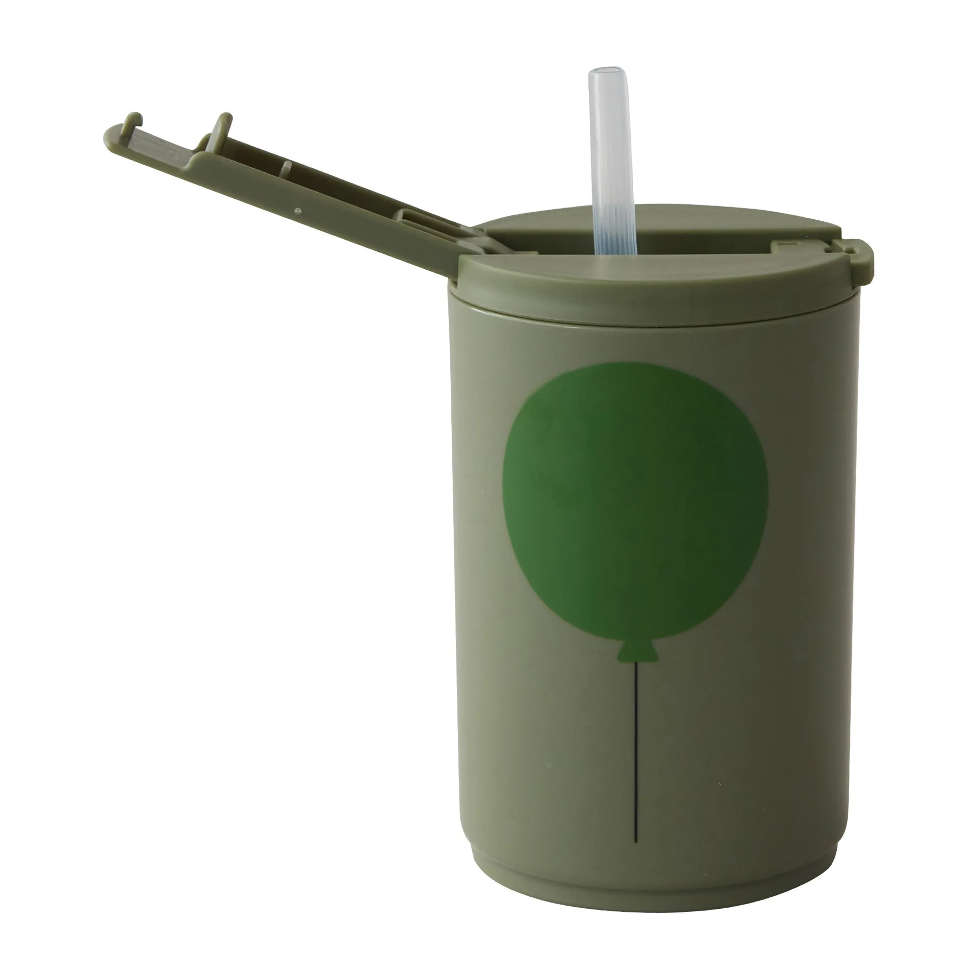 Design Letters Thermobecher mit Strohhalm 33 cl, Forest Green Design Letters