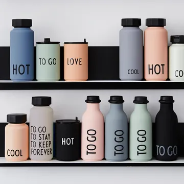 Design Letters Thermosflasche klein - Soft camel - Design Letters