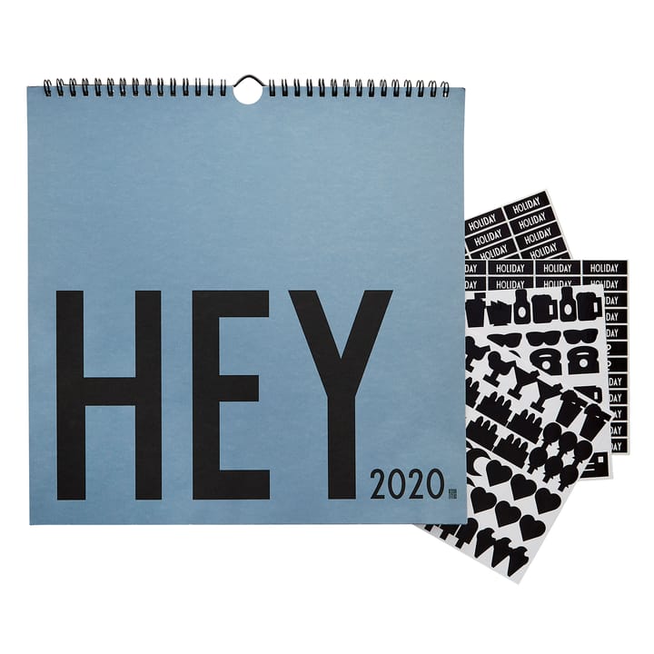 Design Letters Wandkalender 2020, Blau Design Letters
