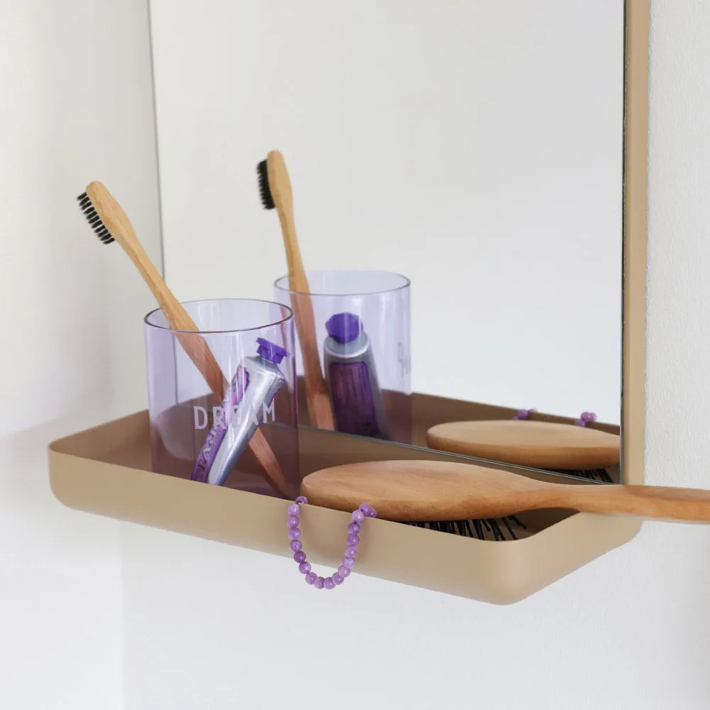 Design Letters Wandspiegel mit Regal, Beige Design Letters