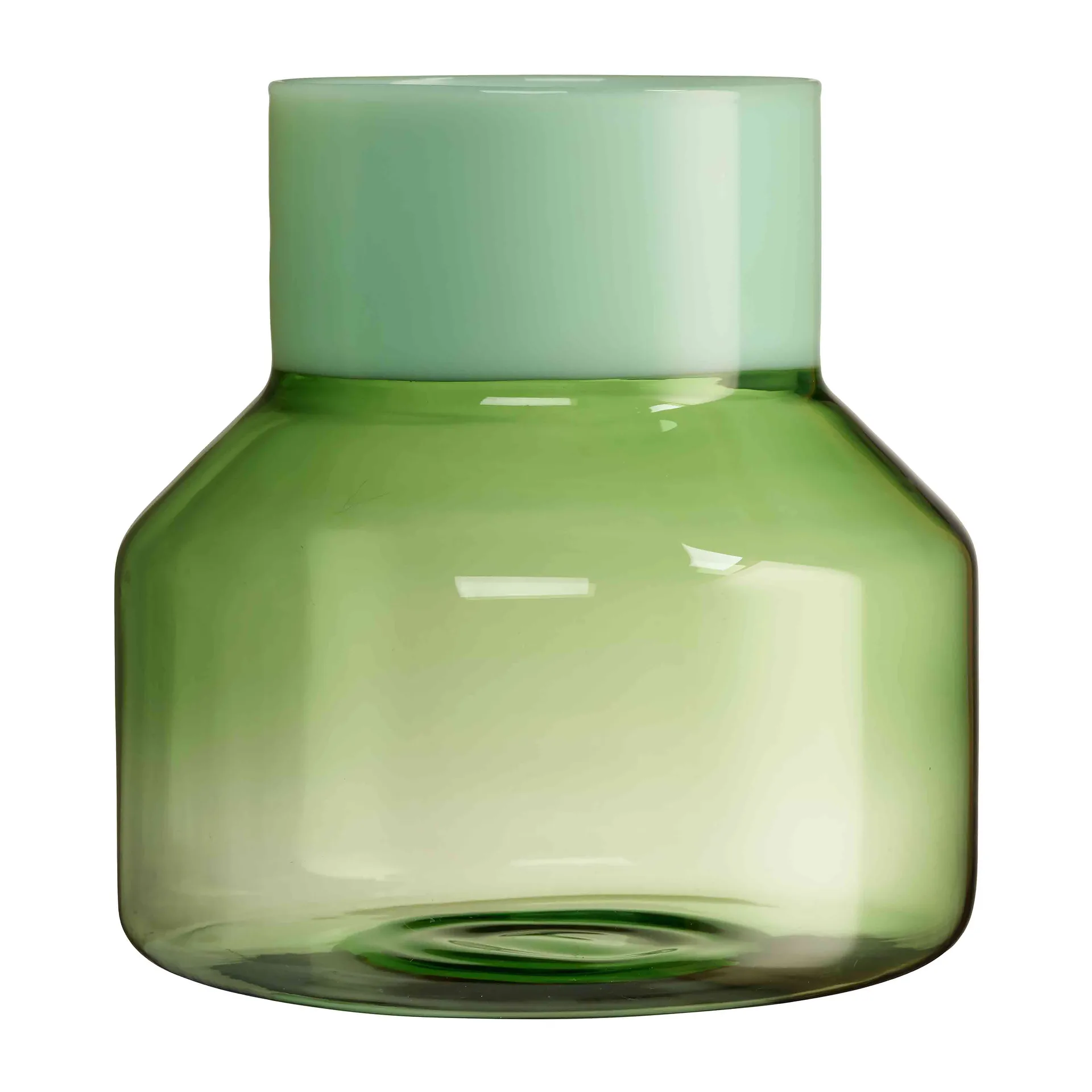 Generous Vase large Ø16,5cm, Milky green-green Design Letters