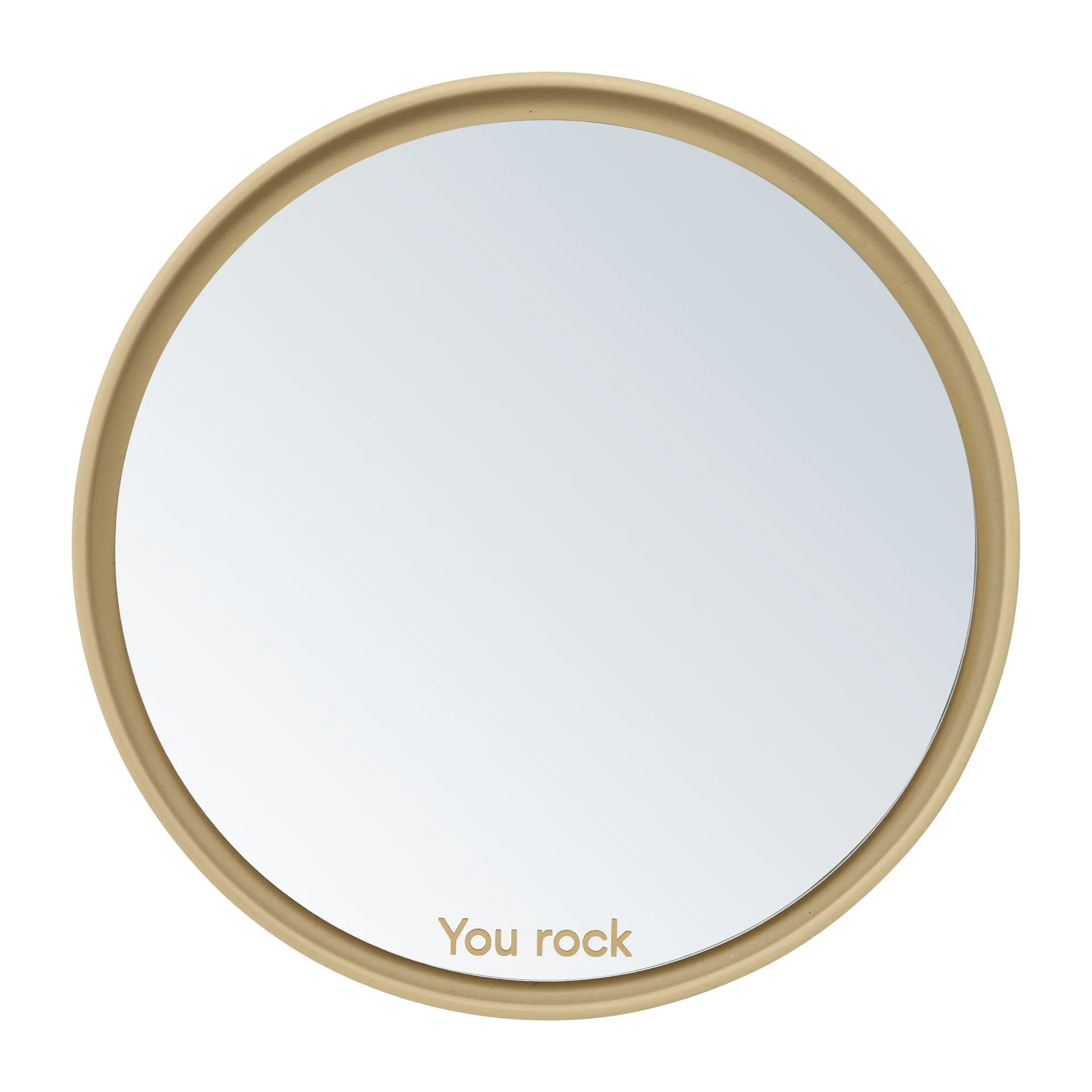 Mirror Mirror Tischspiegel Ø21cm, Beige Design Letters