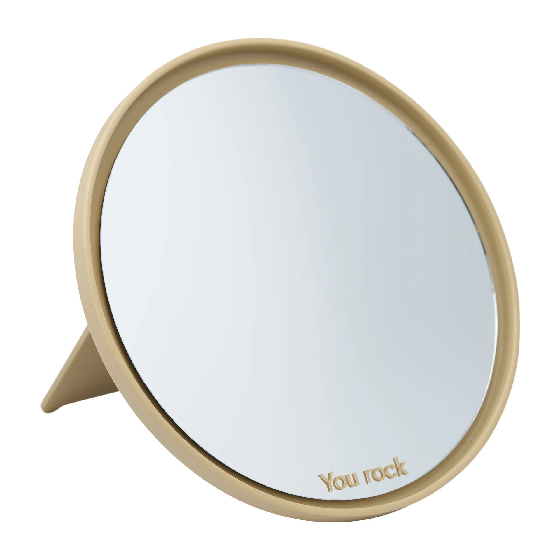 Mirror Mirror Tischspiegel Ø21cm, Beige Design Letters