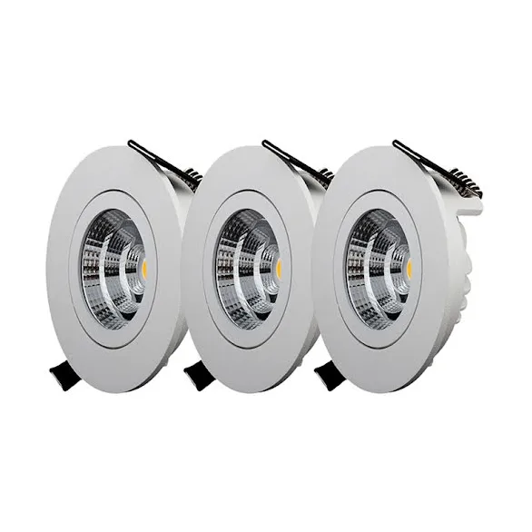 Designlight Downlight neigbar inklusive Treiber und Verkabelung 3er-Pack, QB-303MW Weiß Designlight