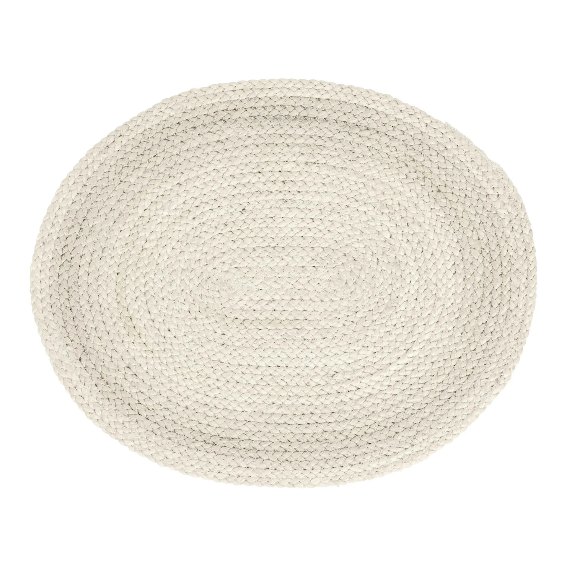 Braided Platzdecke oval, Ivory Dixie