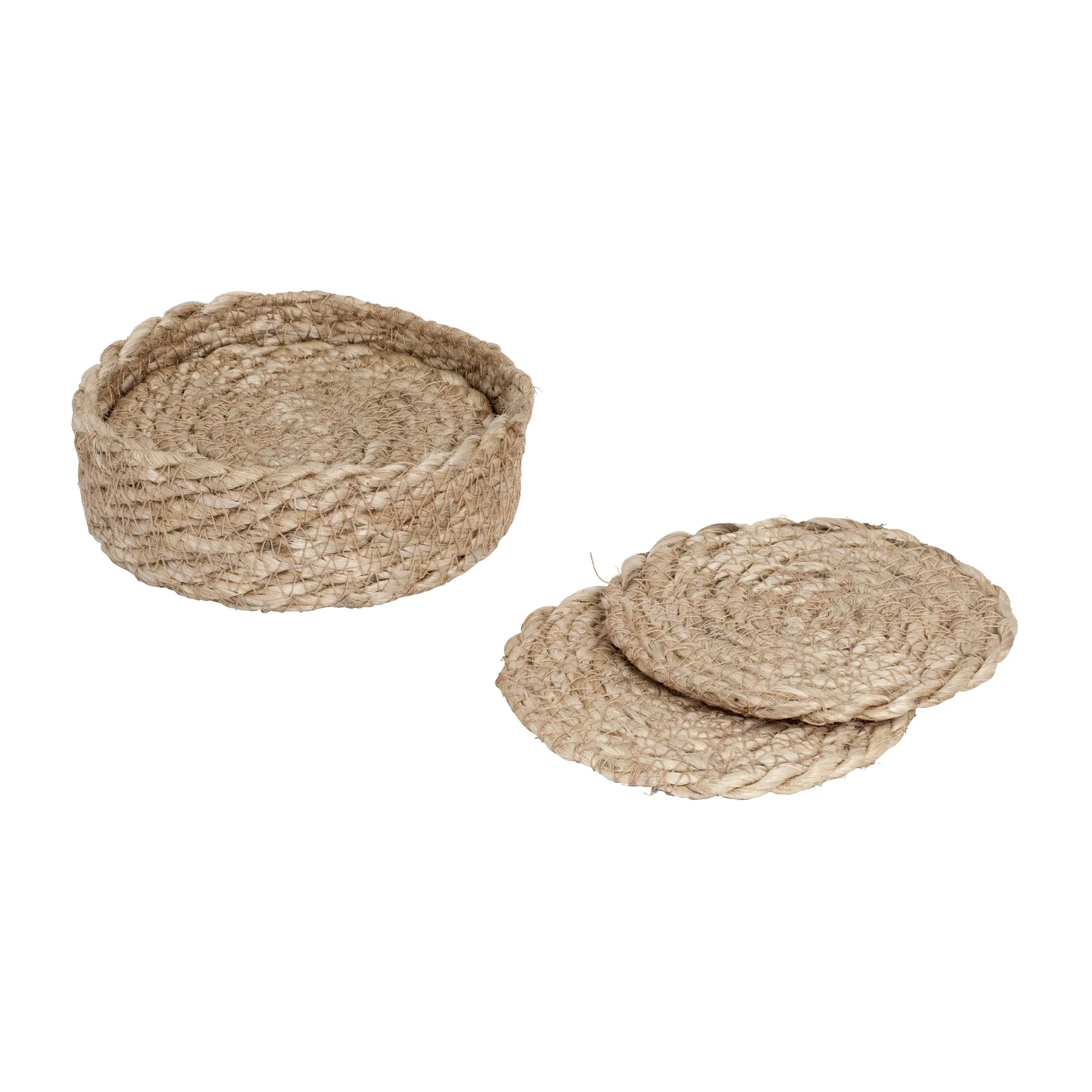 Elin Glas-Untersetzer Ø 10,5 cm 6er-Pack, Naturgrau Dixie