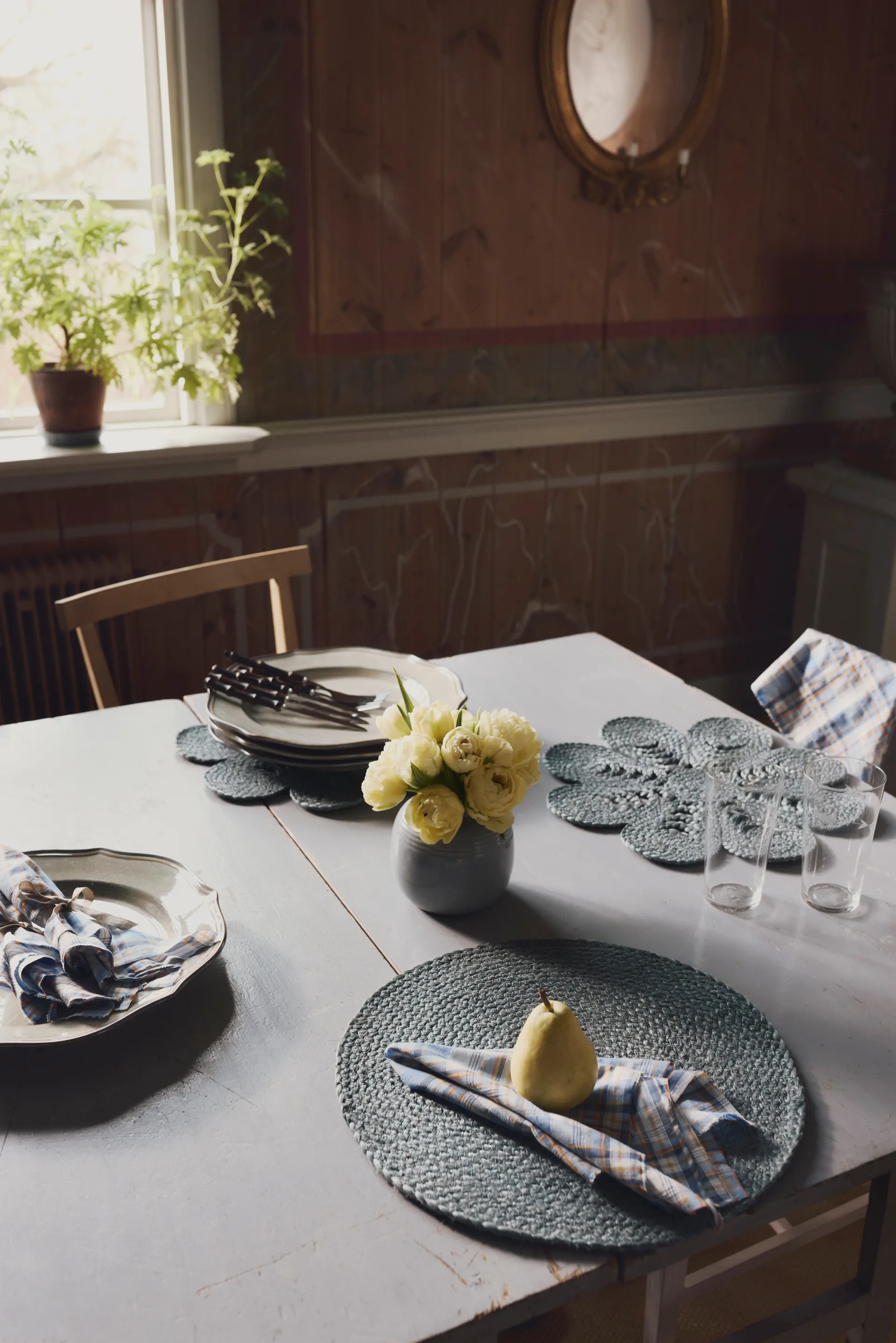 Elin Tischset Ø38 cm, Horizon blue Dixie