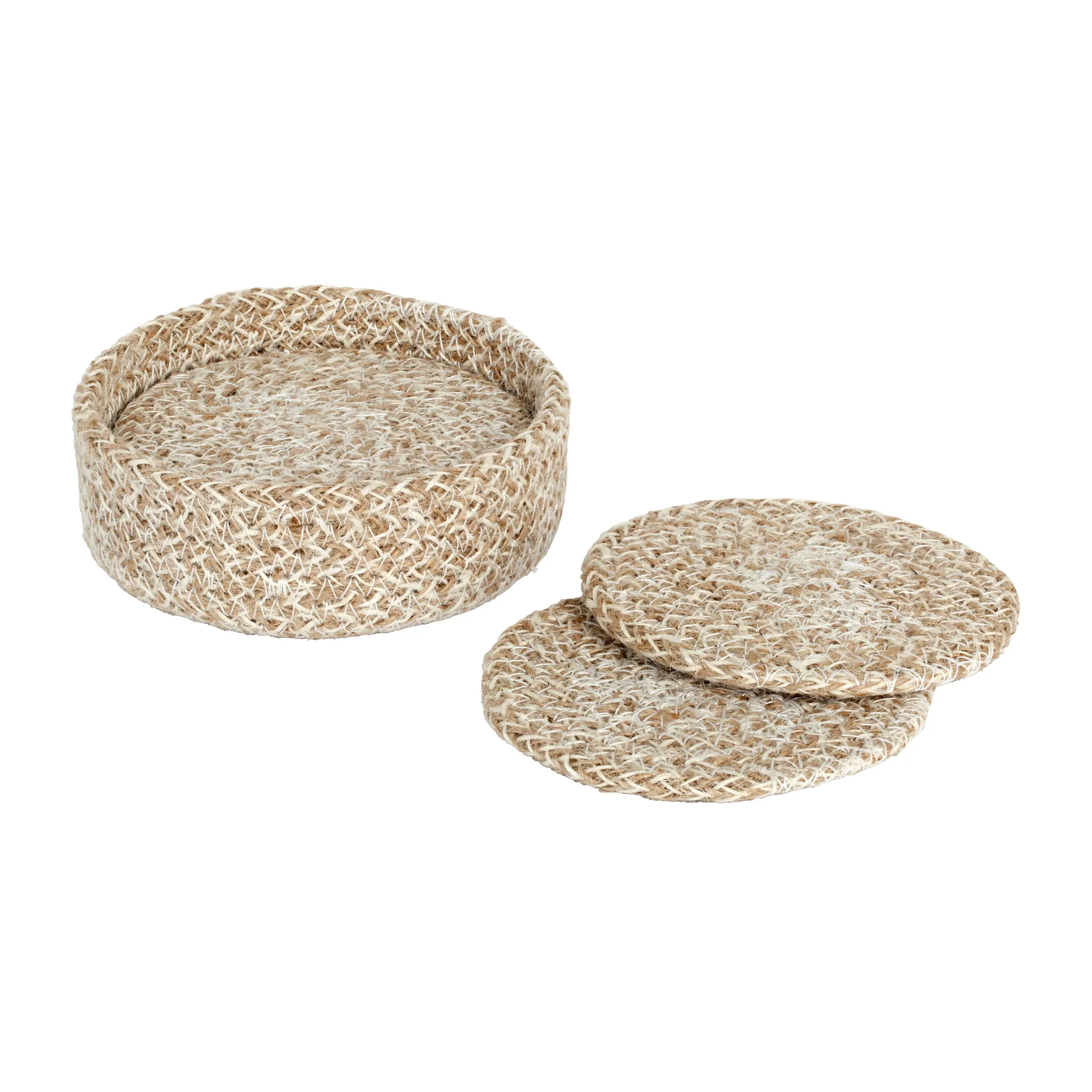 Ella Glasuntersetzer Ø10,5cm 6er Pack, Beige Dixie