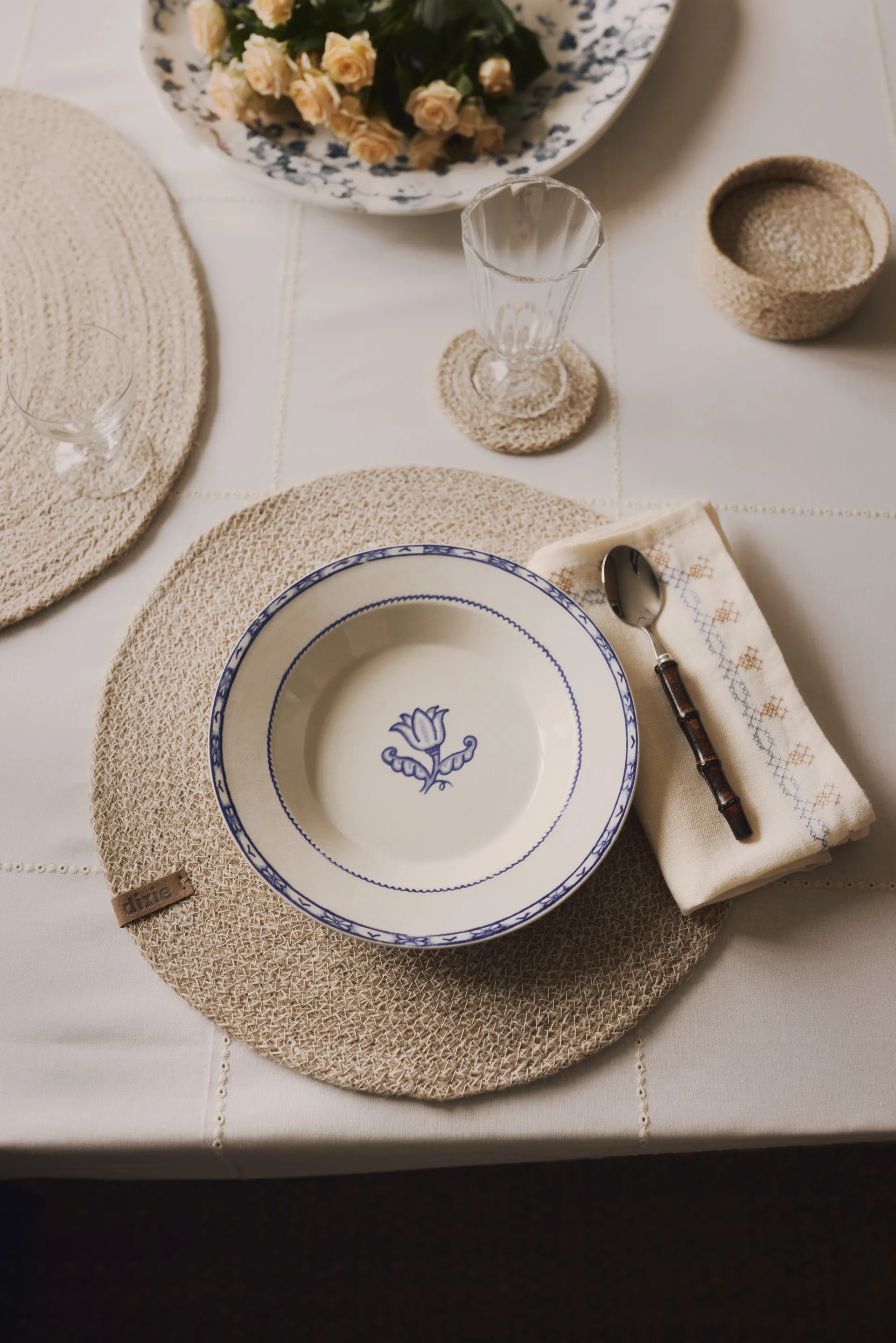 Ella Glasuntersetzer Ø10,5cm 6er Pack, Beige Dixie