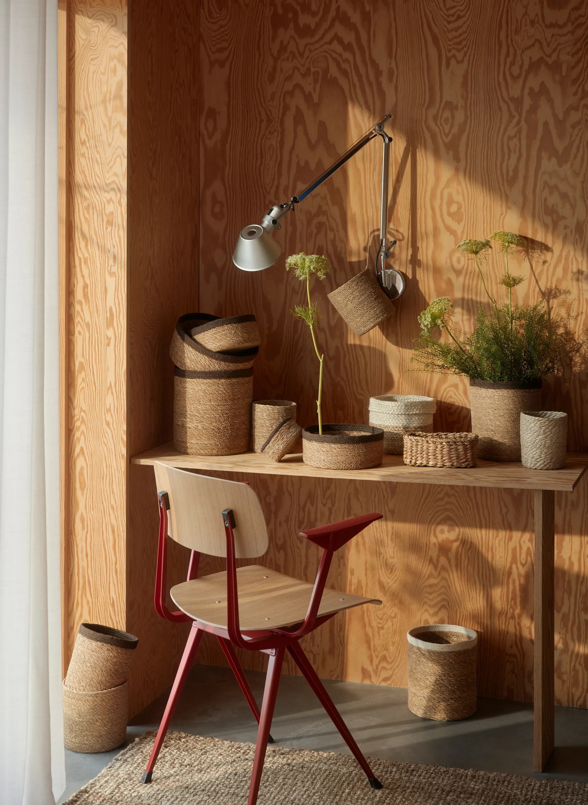 Emil Verwahrungskorb 3er Pack small, Natur-braun Dixie