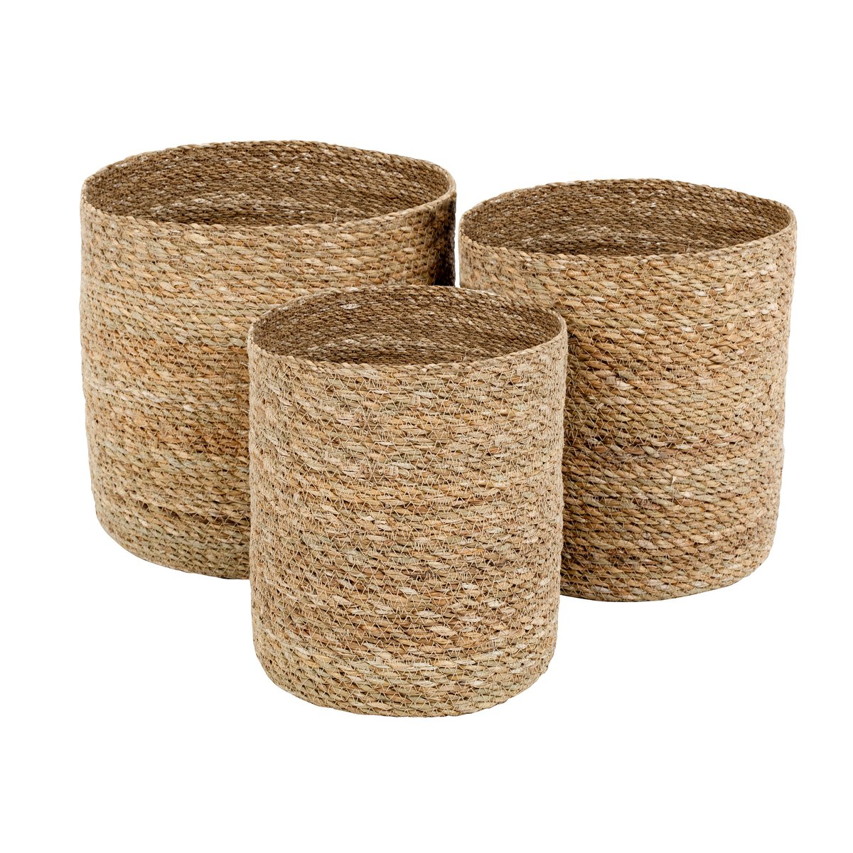 Dixie Emil Verwahrungskorb 3er Pack small Natur | Skandinavisches Design | Aufbewahrungskörbe | Beige