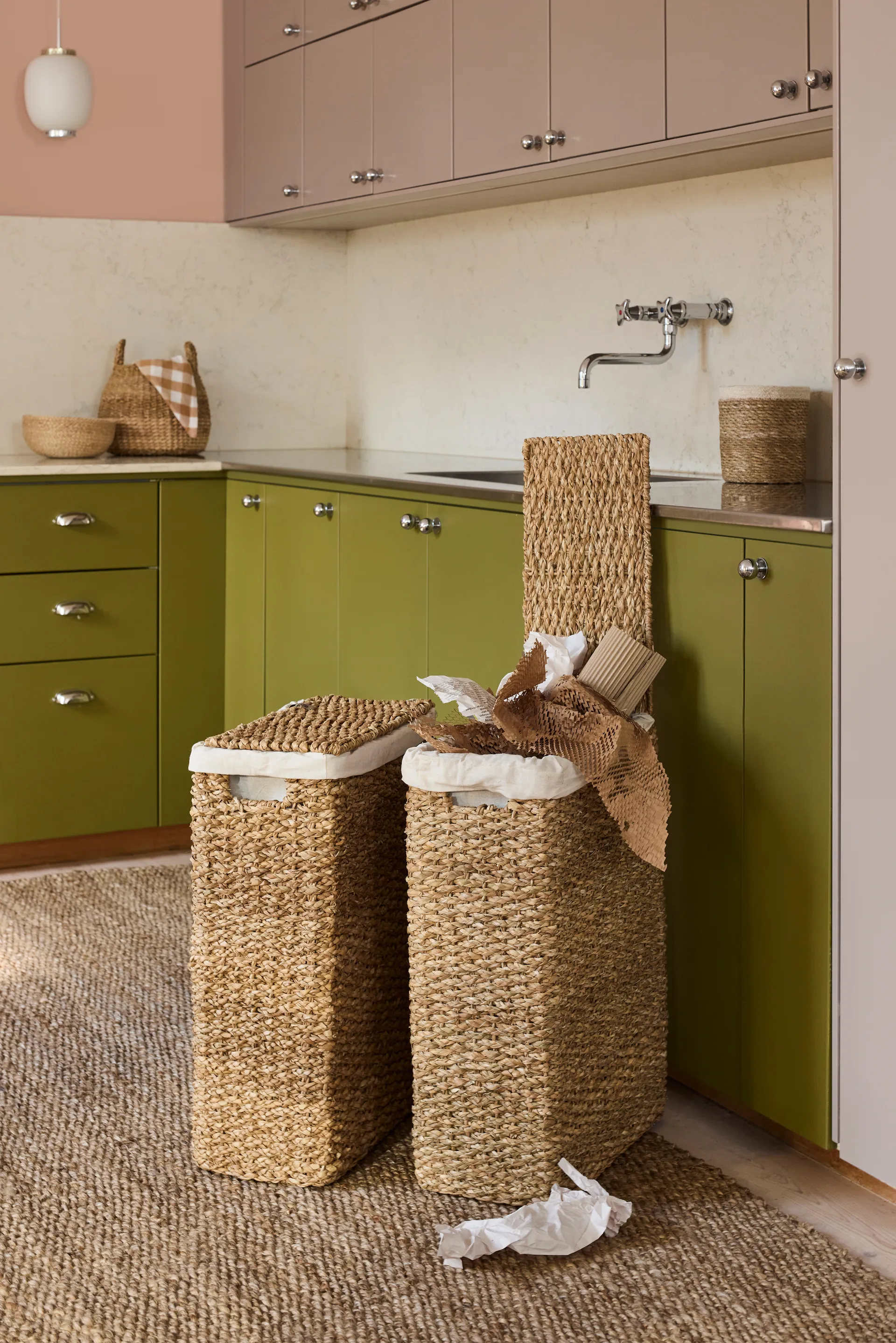 Esther geflochtener Wäschekorb natur, 58 cm Dixie