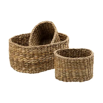 Esther ovaler Korb, 3-teilig - Seegras - Dixie