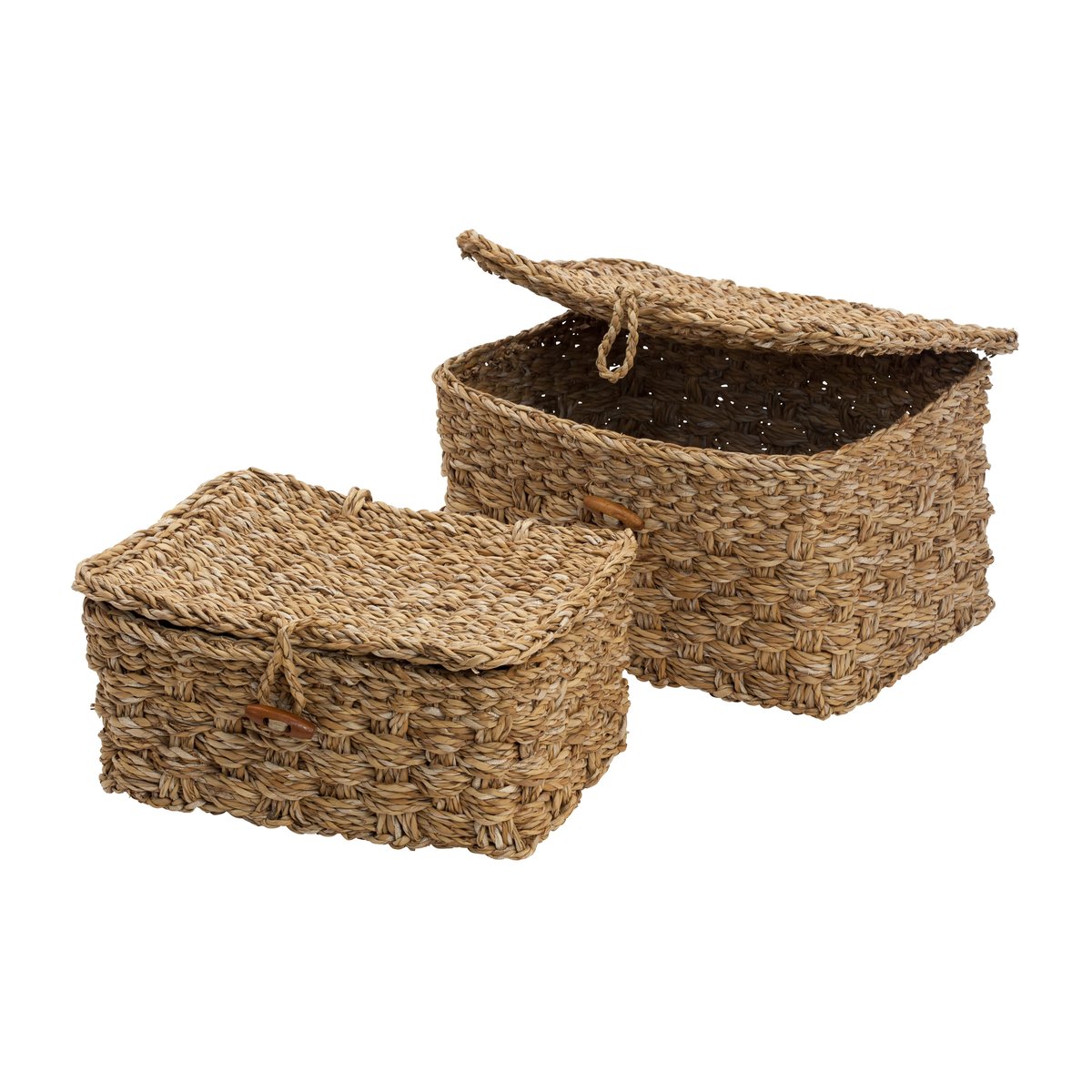 Dixie Esther Verwahrungskorb 2er Pack Natur | Skandinavisches Design | Aufbewahrungskörbe | Braun