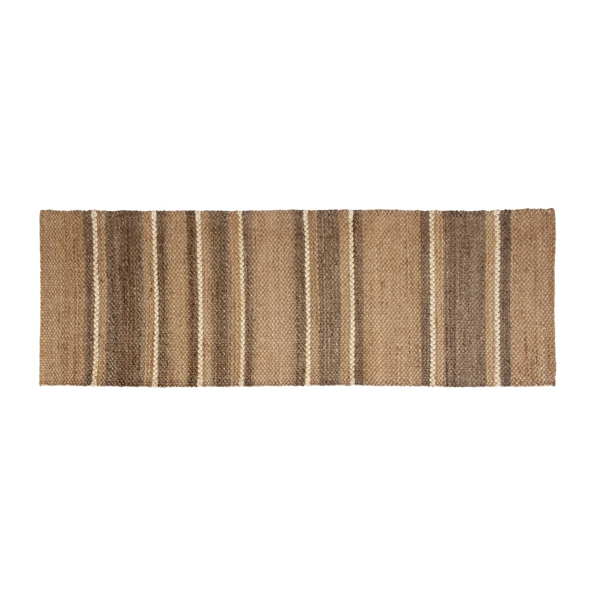 Dixie Fanny striped Juteteppich Natur, 80 x 250cm