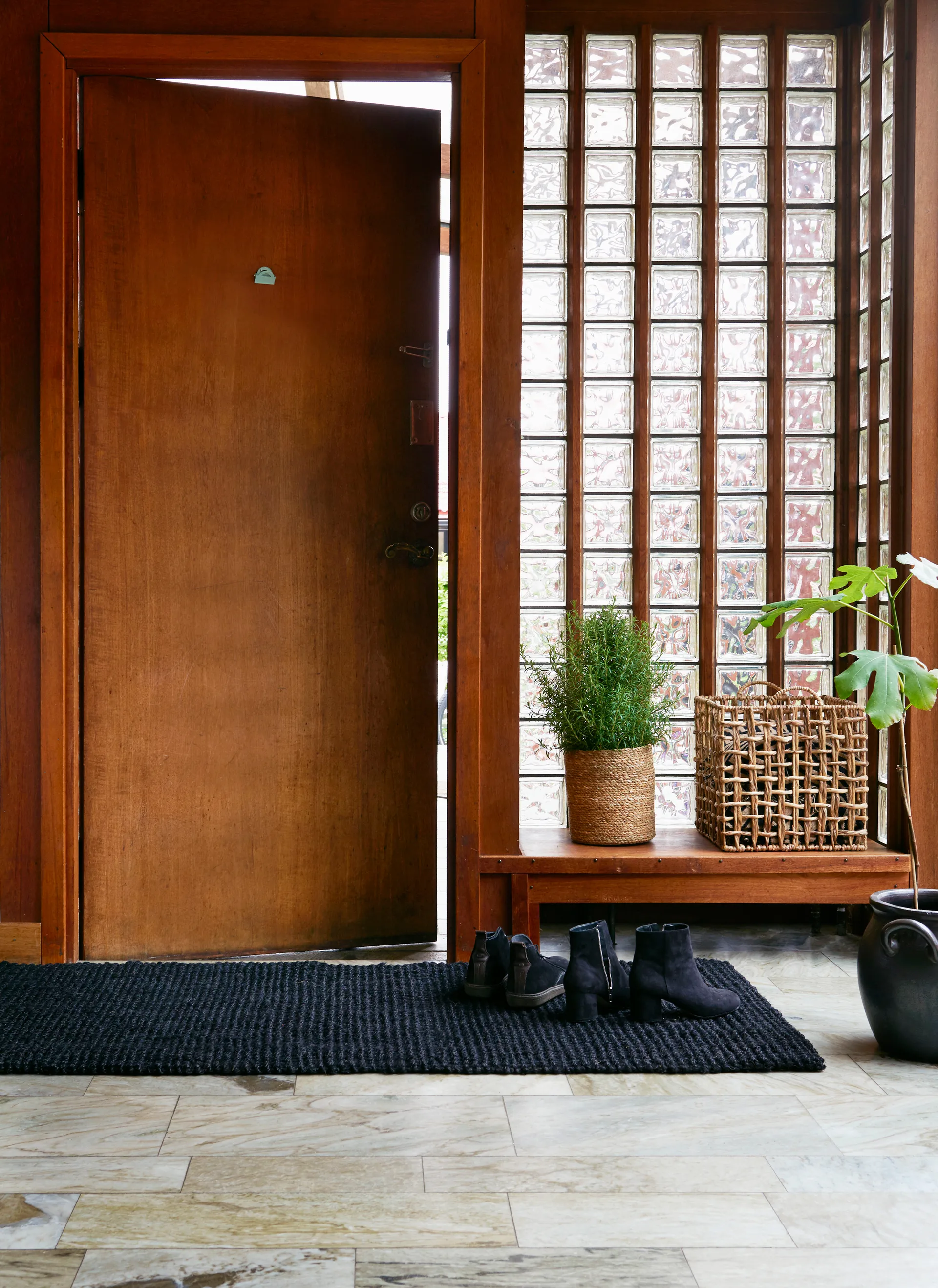 Jute Fußabtreter schwarz, 80 x 180cm Dixie