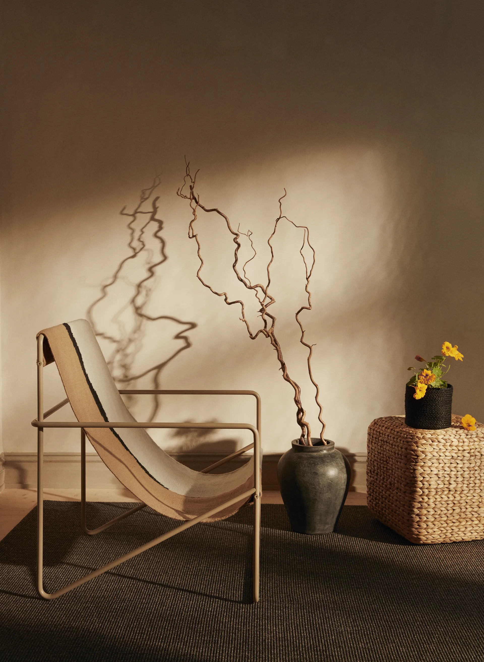 Lily Pouf, Natur, Wasserhyazinthe, quadratisch Dixie